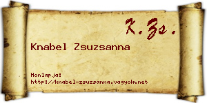 Knabel Zsuzsanna névjegykártya