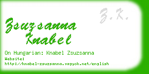 zsuzsanna knabel business card